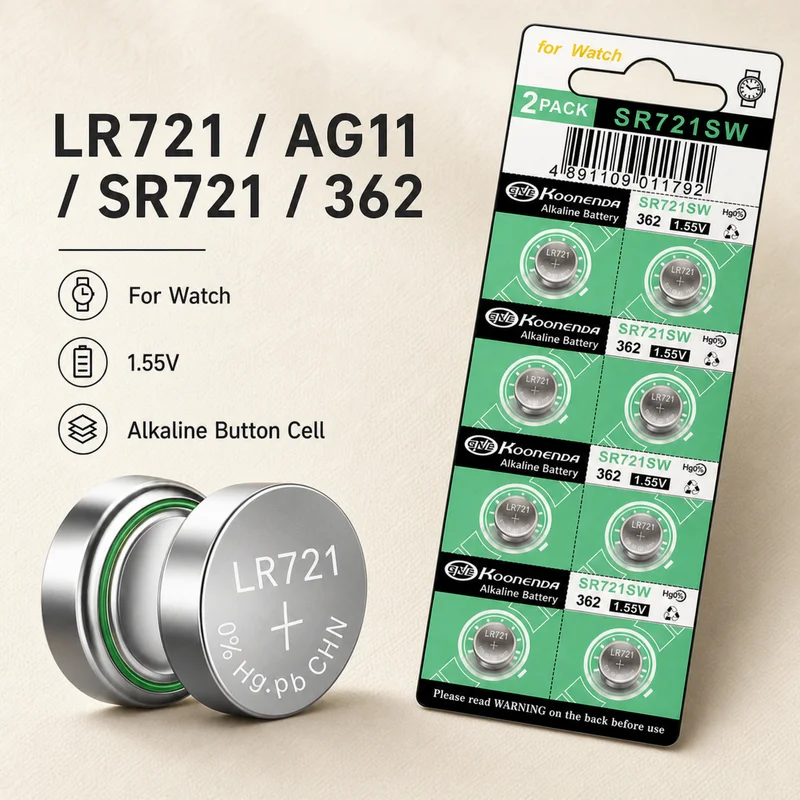 Alkaline Button Cell Battery AG11 1.55V 10PCS Replacement for Watch Calculator Toy LED Light Compact Power Cell
