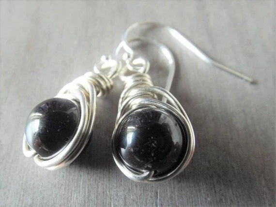 Black Tourmaline Earrings