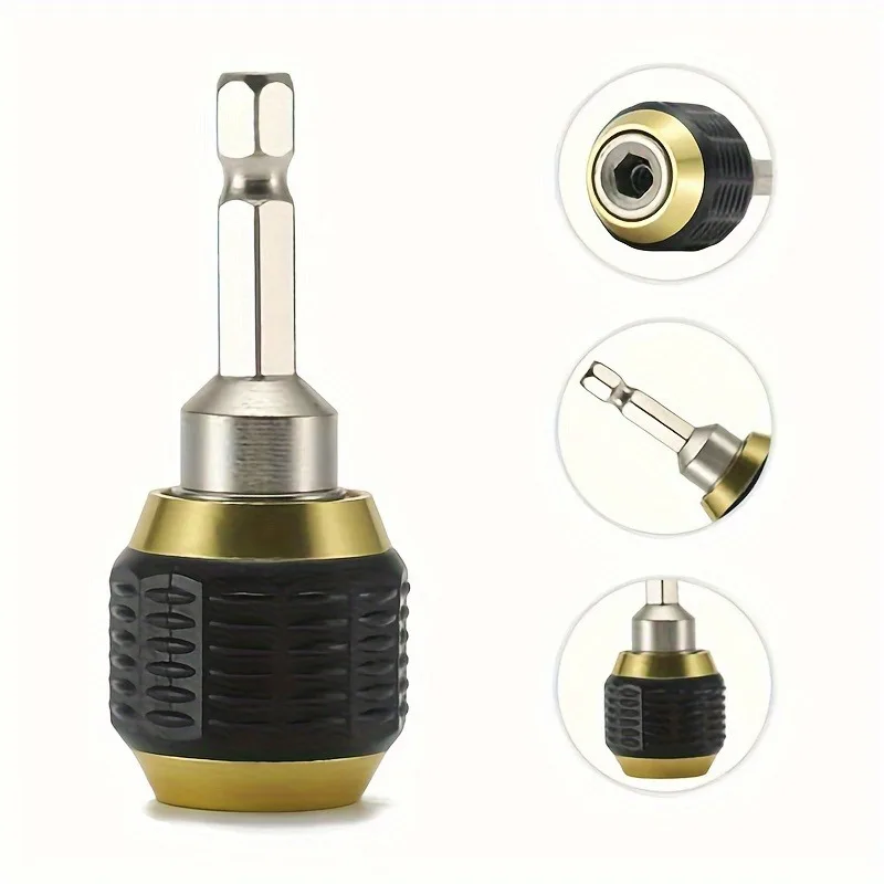 Large Head Pop-up Quick Release Self-locking Hexagonal Handle Extension Rod Electric Drill Driver Conversion Screwdriver Tool