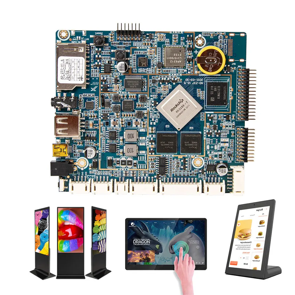 ODM OEM Rockchip RK3288 quad Core a17 2gb ram 16gb rom wifi batt IOT ARM integrado Industrial android linux rk3288 placa