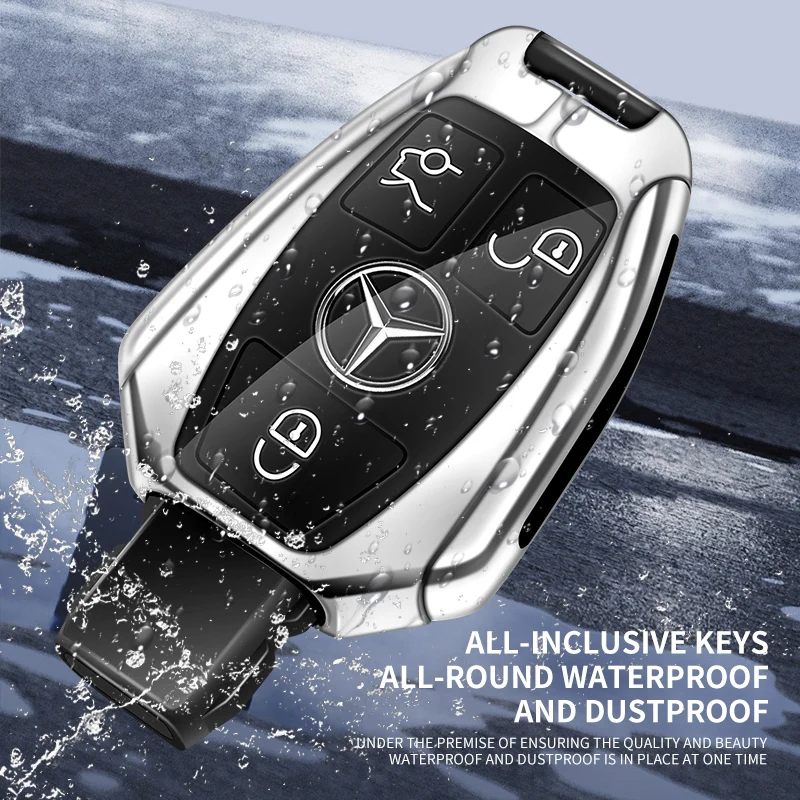 Metalowe etui na klucze samochodowe ze stopu cynku do Mercedes-Benz A B C E G S V Class GLA GLC GLE GLK Vito Sprinter SL SLK Viano ML