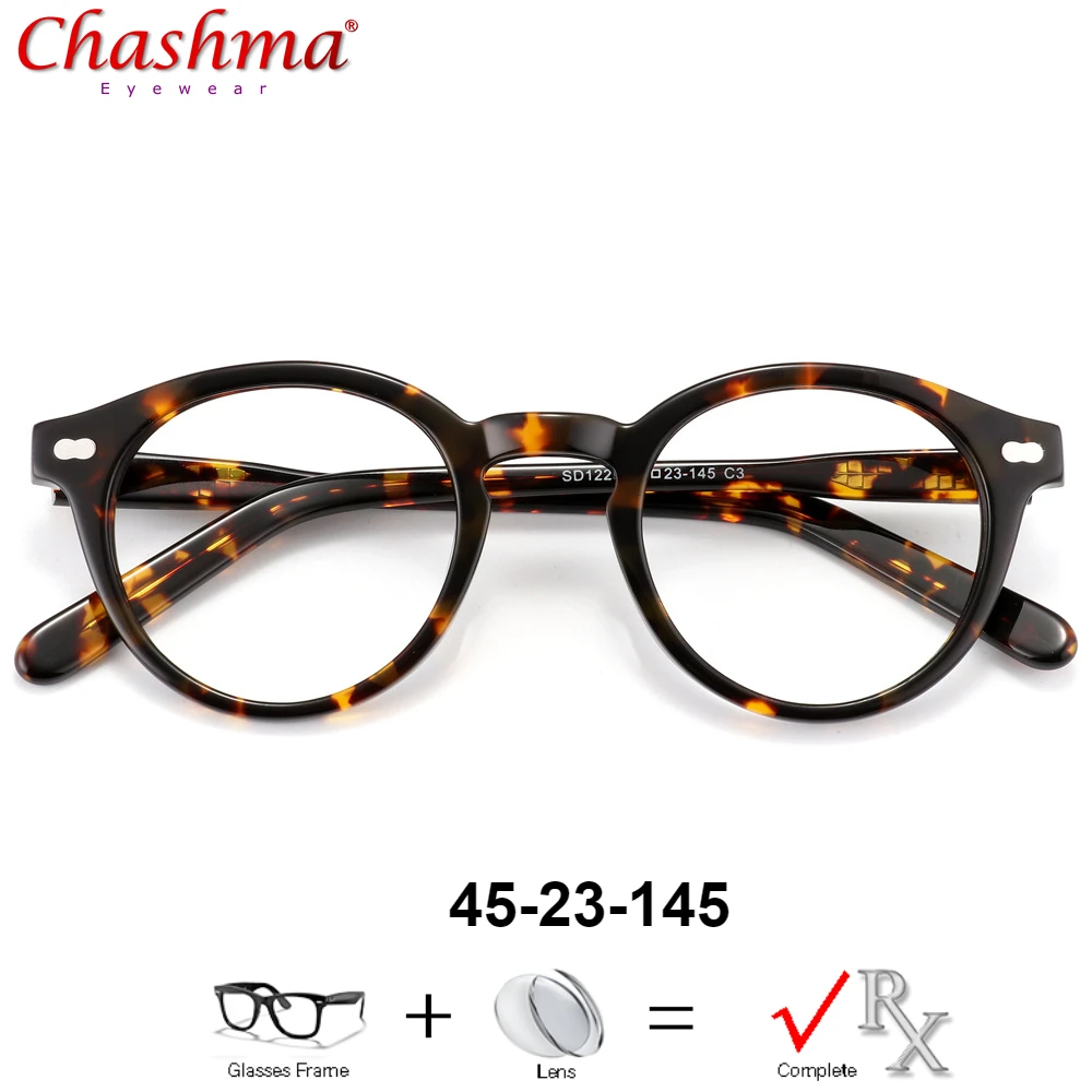 New Luxury Eyewear Women Acetate Retro Round Optical Prescription Glasses Eyeglasses Frame Men Multifocal