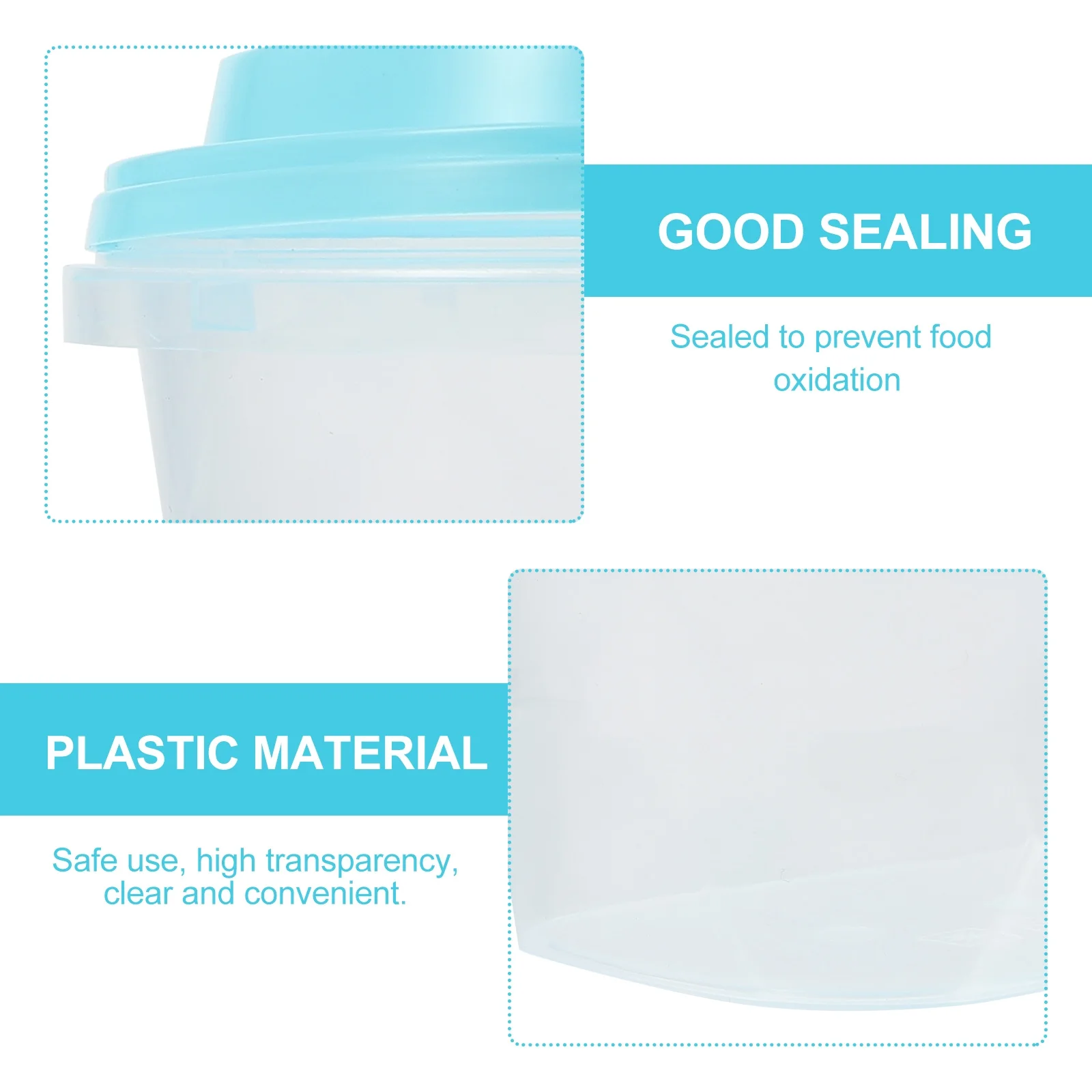 

2pcs Plastic Cake Storage Boxes Oval Ice Cream Container Freezer Dessert Fruit Box With Lid Household Commercial Use Easy Clean