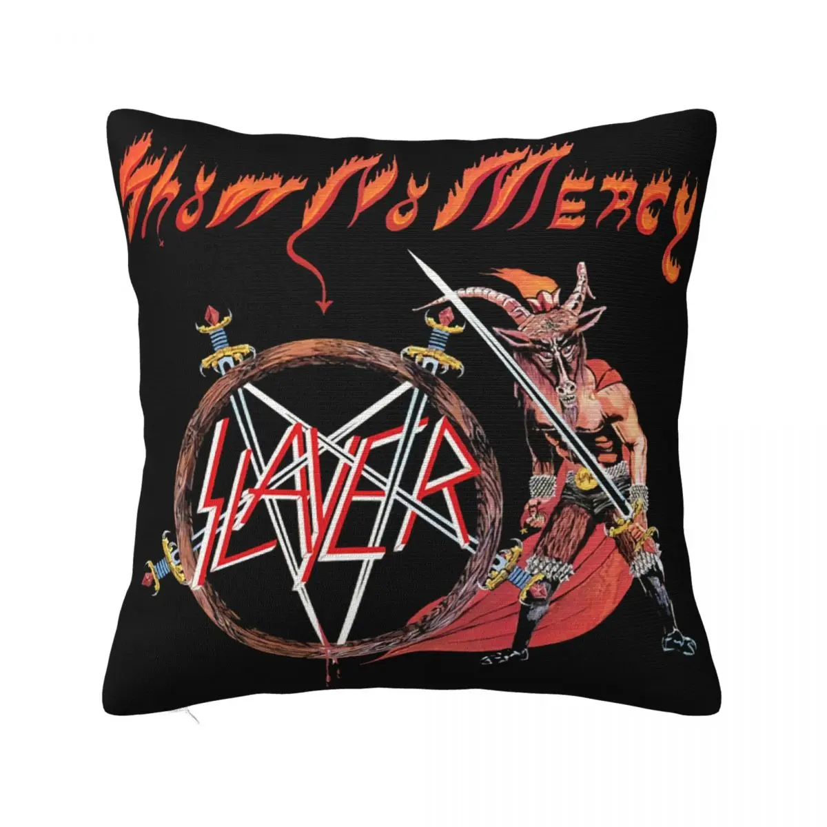 Slayer No Mercy New Authentic S 2Xl For Unisex Black Trend Colour Stylish Brand New Female Pillow Case