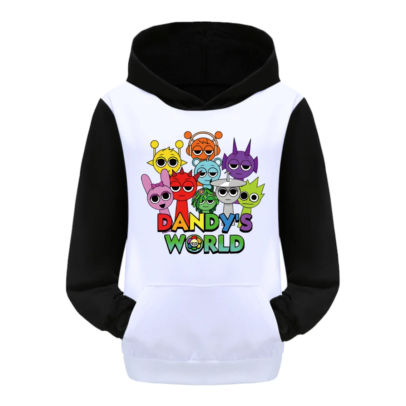 Детская толстовка Sprunki с мультяшным принтом, свитшот для мальчиков и девочек, пуловер, верхняя одежда, худи, уличная одежда