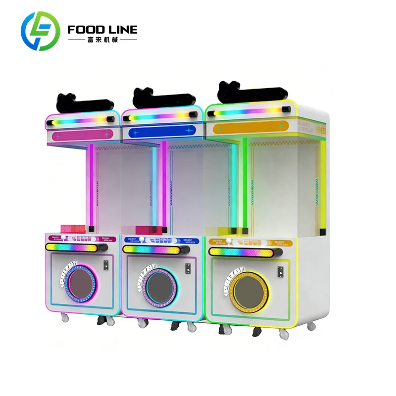 FOODLINE Girl Favorite Pink Mini Claw Machine Doll Grab Game Music LED Coin Operated Birthday Surprise Play Toy