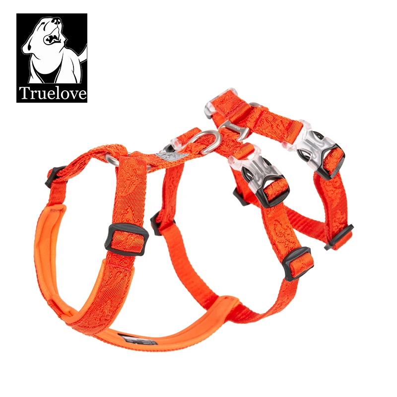 Imbracatura per animali domestici TRUELOVE pettorina per cani personalizzata in Nylon Double-H NO PULL riflettente traspirante regolabile YH1803