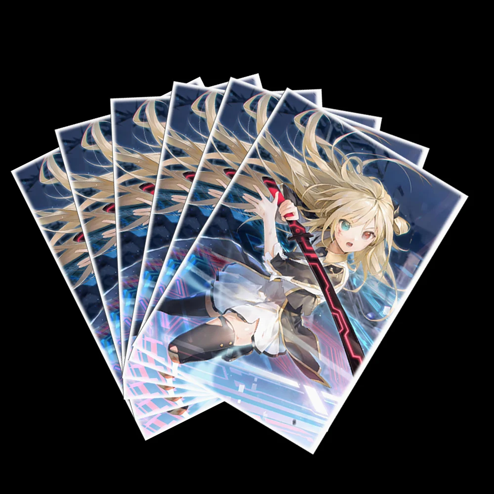 63x90mm 50PCS laser Illustration Anime Card Sleeves Trading Card Sleeves Japanese Card Protector for YGO Game Cards