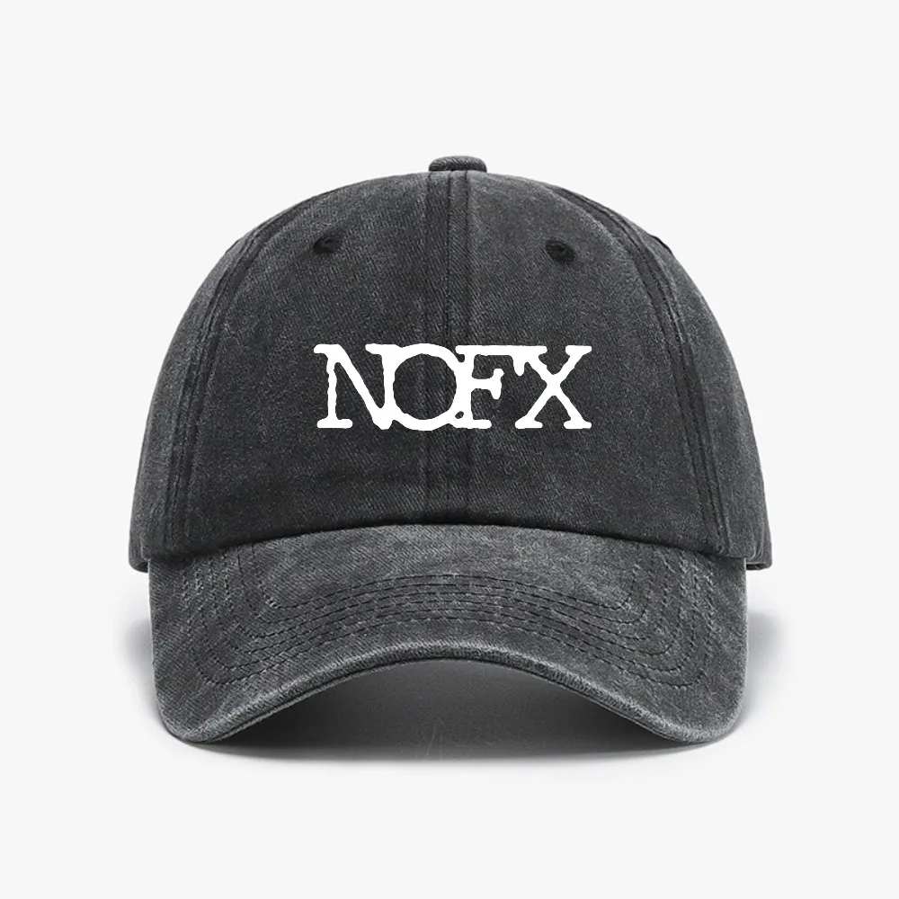 

Nofx Rock Metal baseball cap Vintage Washed Denim Hat summer casual Unisex Adjustable Snapback hats