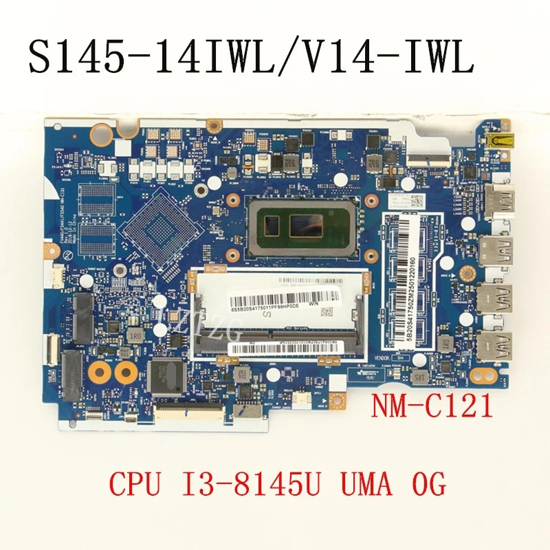 

Used For Lenovo Ideapad S145-14IWL/V14-IWL Laptop Motherboard mainboard With CPU I3-8145U UMA 0G FRU 5B20S41750