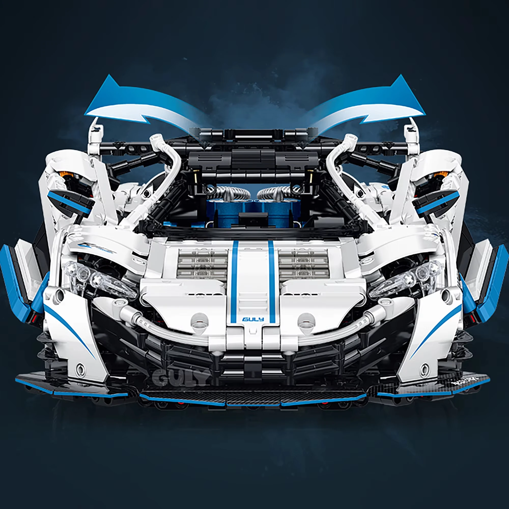 ตัวต่อรถดริฟท์ Creative GULY10652 MOC Tech, ชุดประกอบรถบังคับวิทยุ DIY ขนาด 1:10 จำนวน 2138 ชิ้น ของเล่นแบบประกอบเป็นของขวัญ