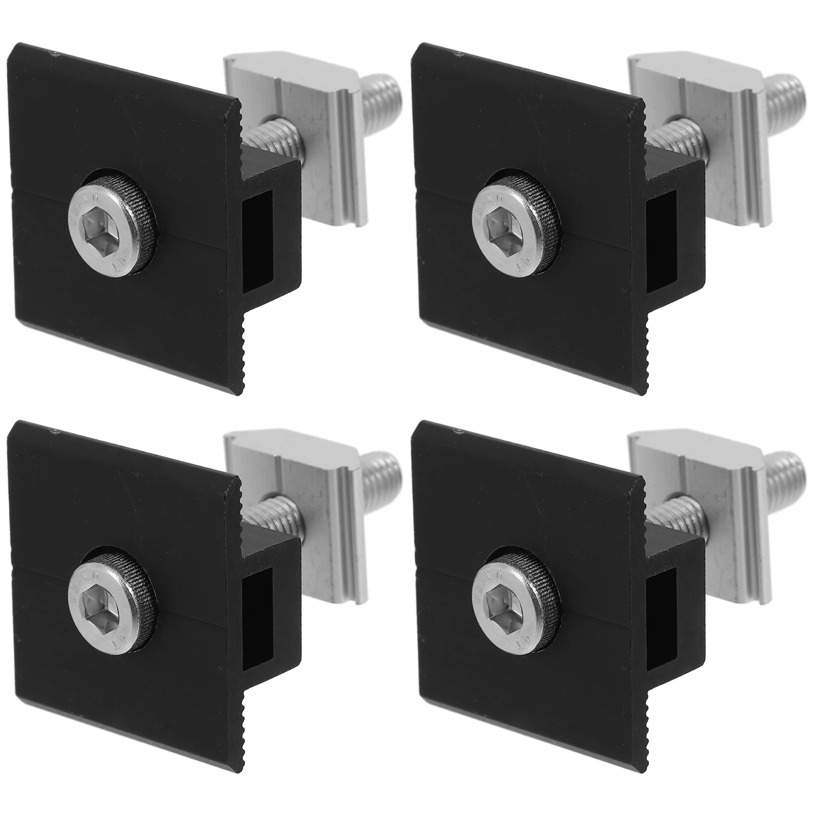 

4pcs Solar Panel Mid Clamps Aluminum Alloy Roof Mounting Brackets For Rv Balcony Durable Solar Mounting Hardware Kit