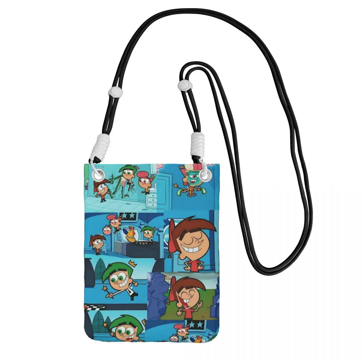 

Custom The Fairly Oddparents Mobile Phone Bag Running Women Men Animation Small Crossbody Purse Smart Phone Wallet With Strap