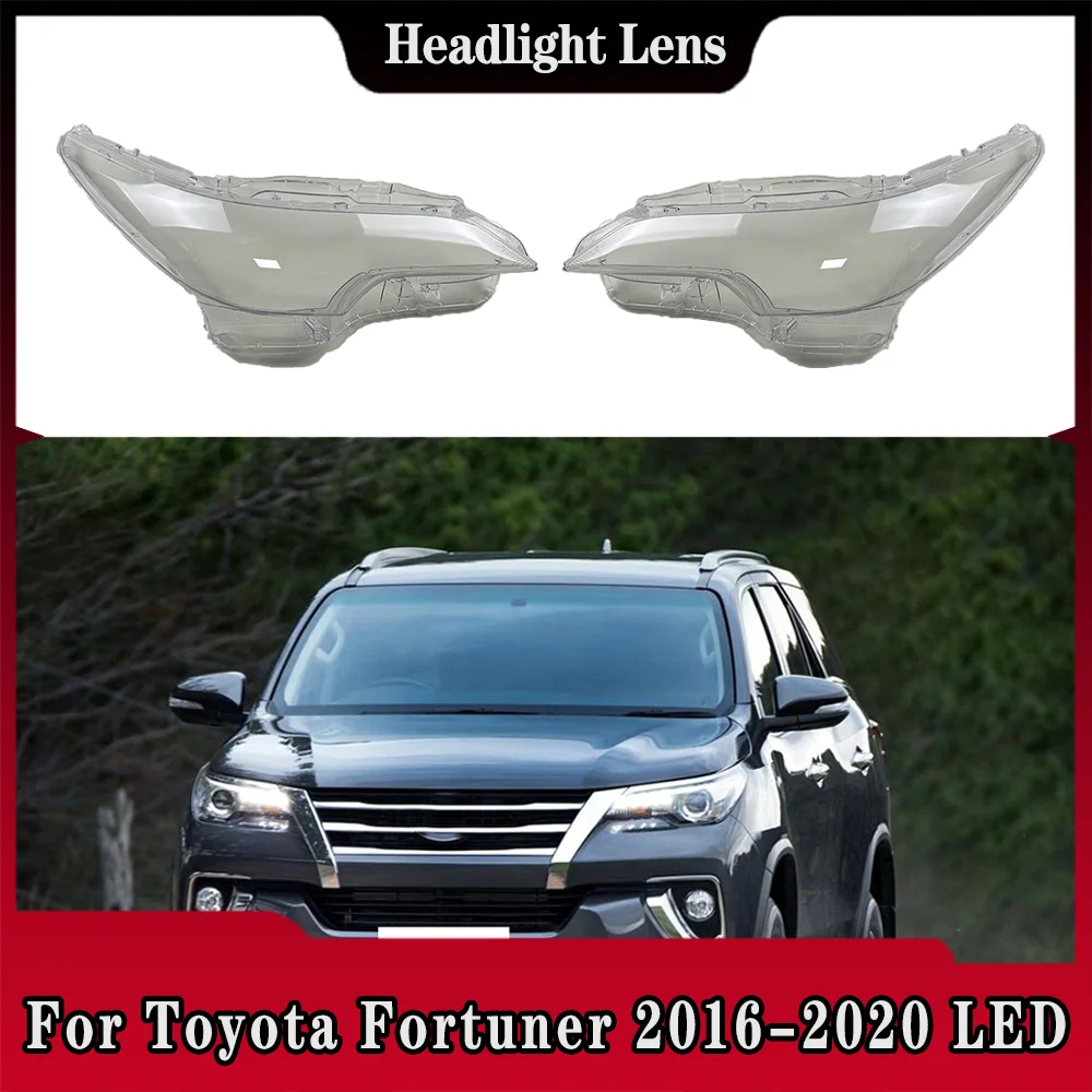 Headlamp Cover Transparent Headlight Led Glass Lens Replace Original Lampshade For Toyota Fortuner 2016 2017 2018 2019 2020