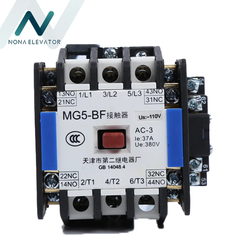 

MG5-BF Лифт Бесшумный магнитный контактор переменного/постоянного тока 110 В/220 В Бесшумный электромагнитный контактор для деталей шкафа управления лифтом
