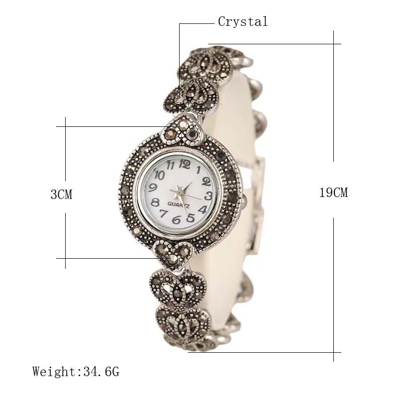 Vintage Luxury Bracelet Watch Women Rhinestone Ladies Elegant Watches Clock Quartz Wrist Watch Relogio Feminino Reloj Mujer