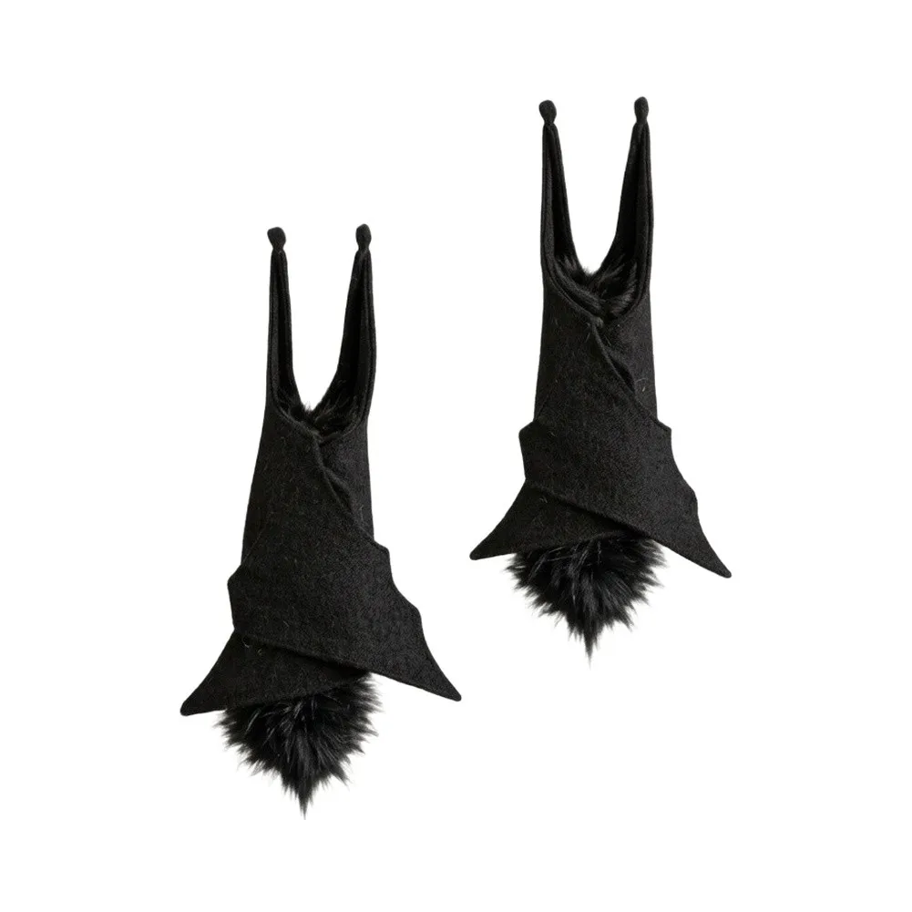 4 Pack Bat Ornaments for Halloween Decor Spooky Silhouette Hanging Accents Compatible with Party and Event Use