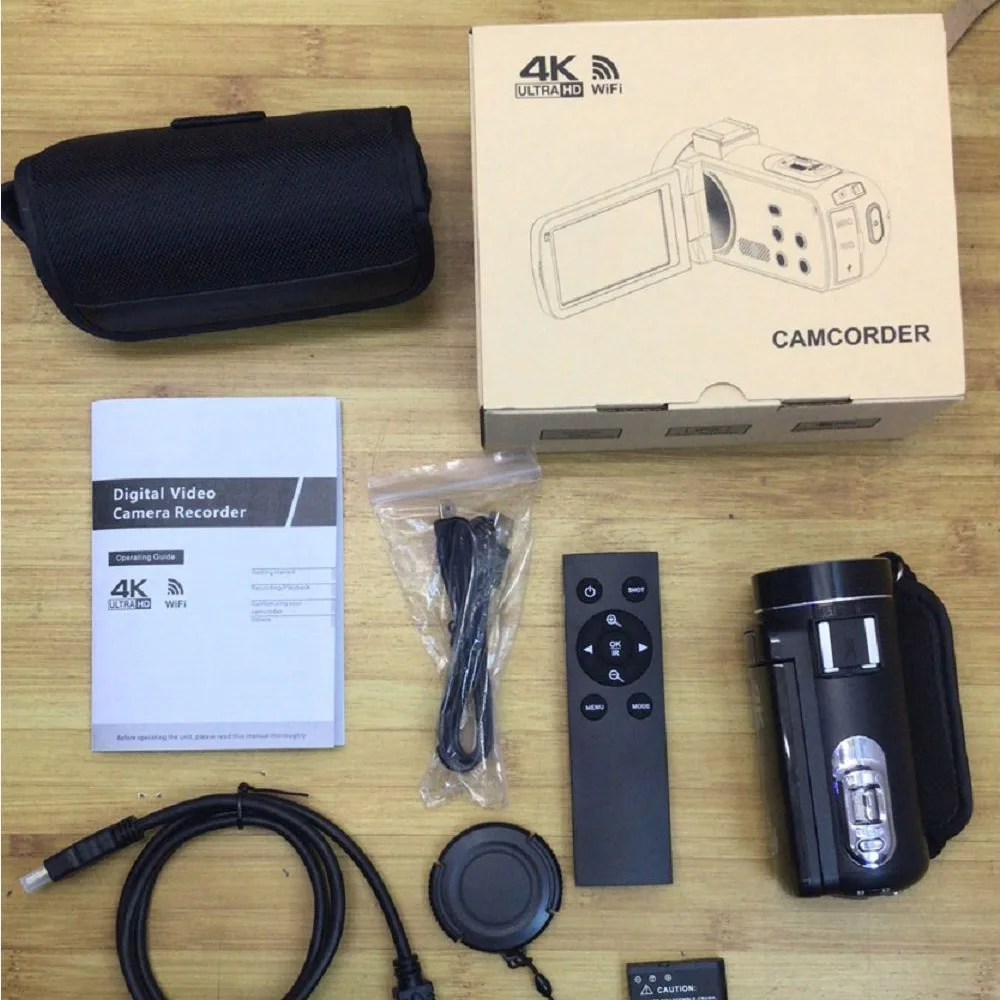 18X Zoom Digital Camera 4K Ultra HD 3.0 Inci 48MP Wifi Camcorder with Windproof Microphone Fill Light Video Vlogging For YouTube