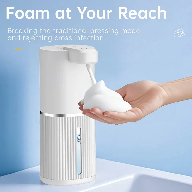 

380ML Automatic Liquid Soap Dispenser 1200mAh 4 Gear Wall Mount Smart Display Touchless Sensor Foam Dispensers Hand Washer