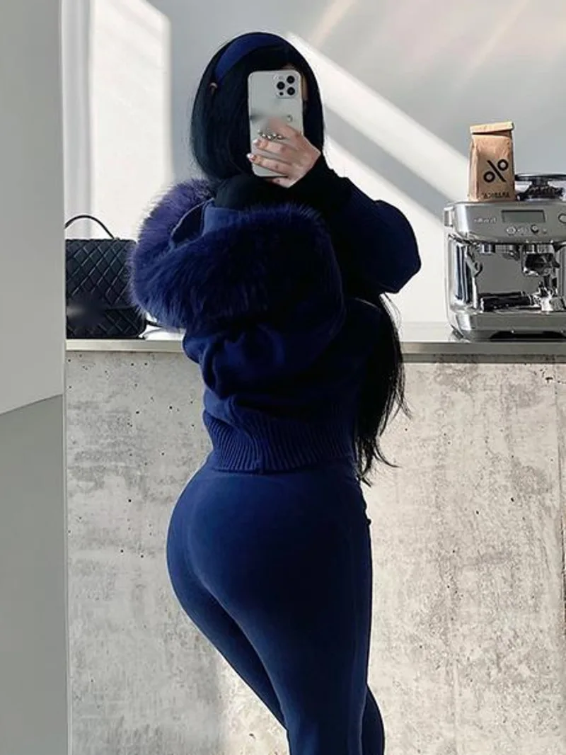 Puro desejo estilo suave solto emagrecimento gola peluda com capuz zíper camisola de malha cardigan casaco moda sexy casaco feminino is2c