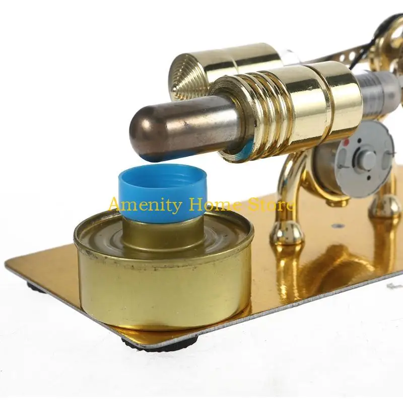 

F26C Hot Air Stirling Engine LED STEM Early Educational Toy for Kids Adult Learning