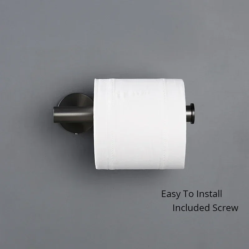 Stainless Steel Bathroom Accessories Hardware Set Towel Rack Toilet Roll Paper Holder Bar Hanger Hook Brushed Gunmetal Grey