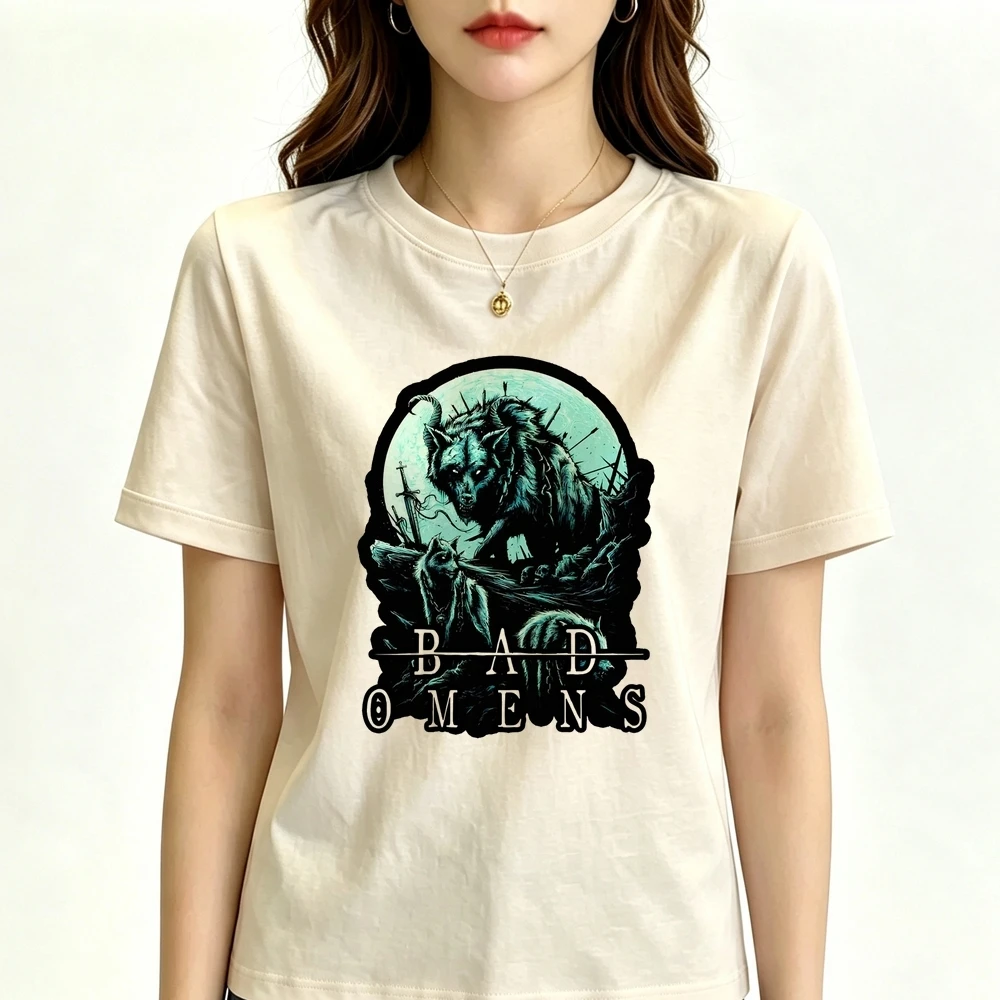 Bad Omens t-shirt femme vintage y2k gothic funny aesthetic top tees funny emo clearance sales dollette Psychedelic