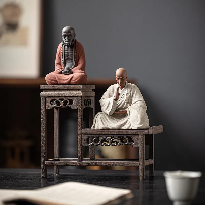 Premium Sturdy Solid Wood Multi-Tier Display Stand, Elegant Curio Shelf for Artifacts, Buddha Statues, Collectibles, Home Decor