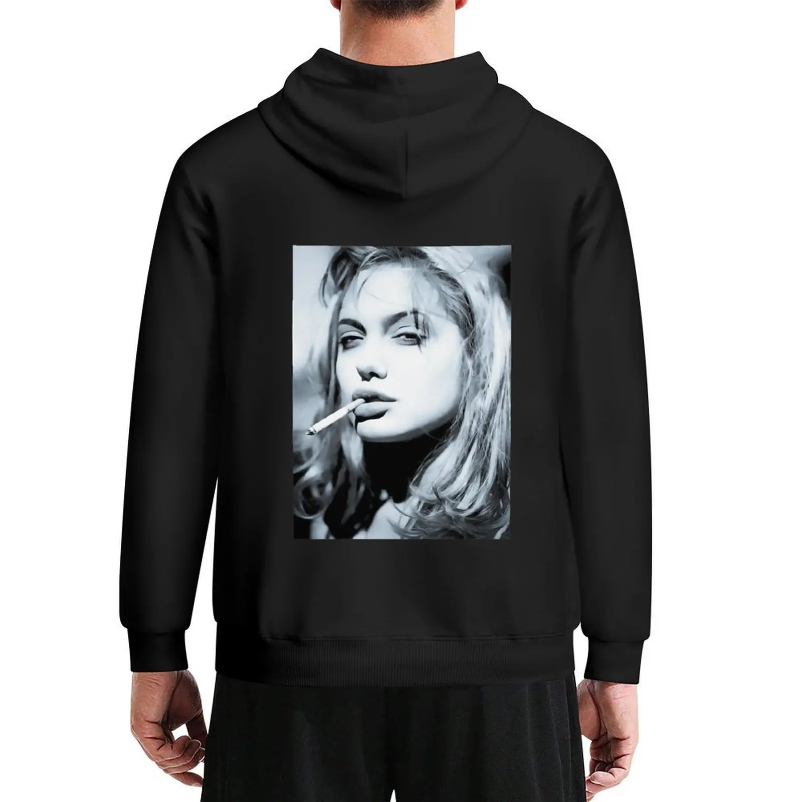 

Angelina Jolie Rough Silver Print Gifts Hoodie men's sweat-shirt set aesthetic clothing mens clothing korean clothes hoodie men