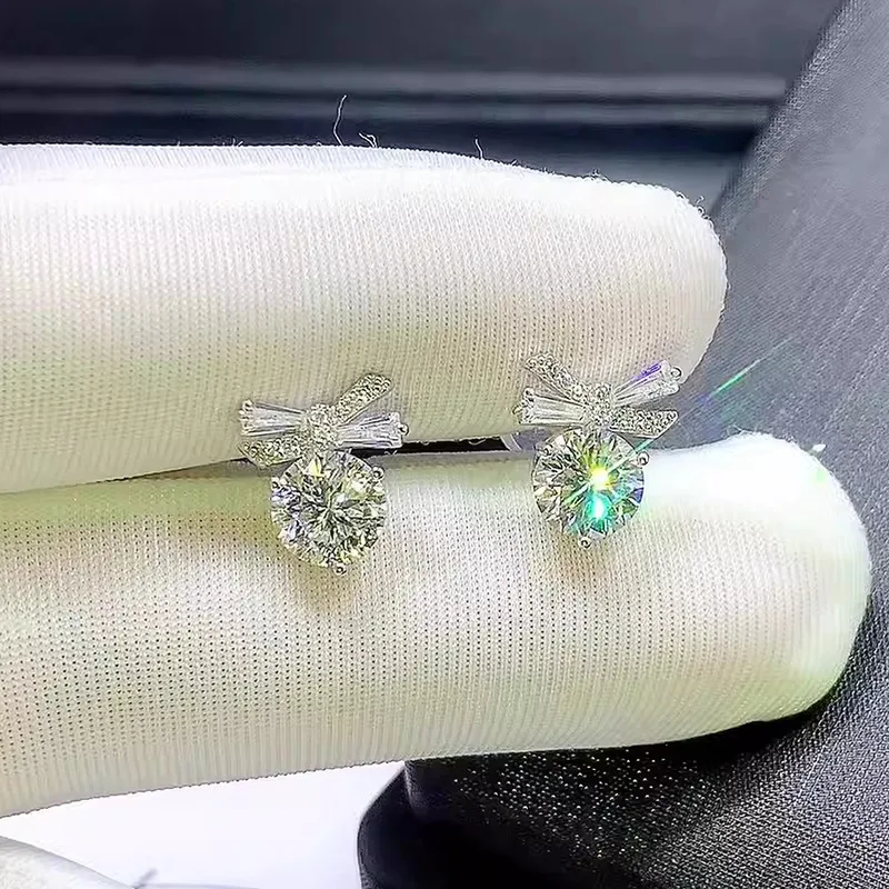 2026 European and American Style Princess Bow Earrings, Elegant and Delicate Earrings for Ladies, Fashionable Matching Dress
