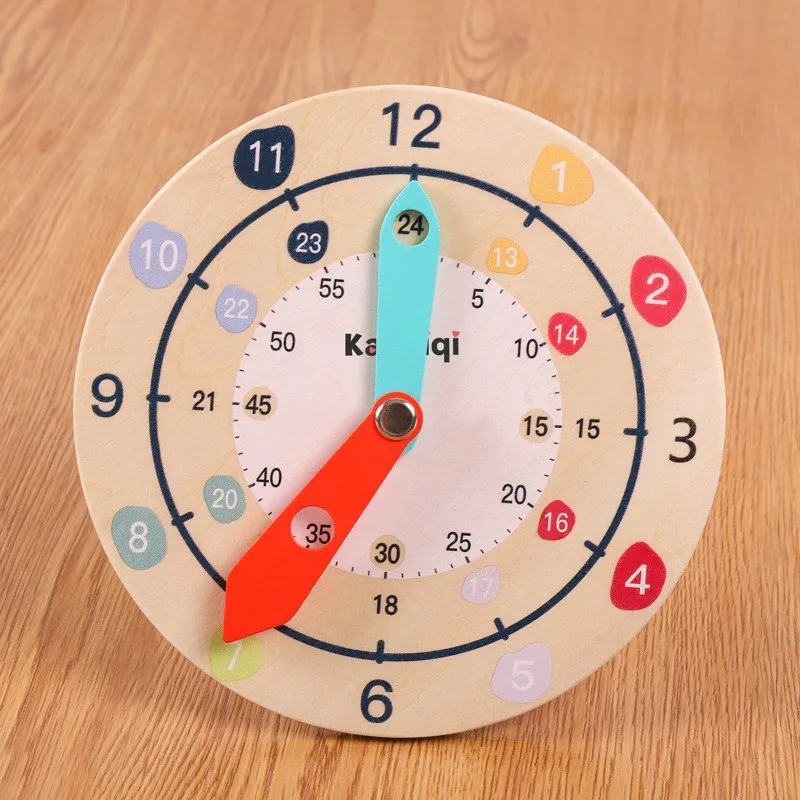 Montessori Teaching Aids Children's Calendar Weather Cognition Board Date Cognition Clock Watch and Time Puzzle 1pc