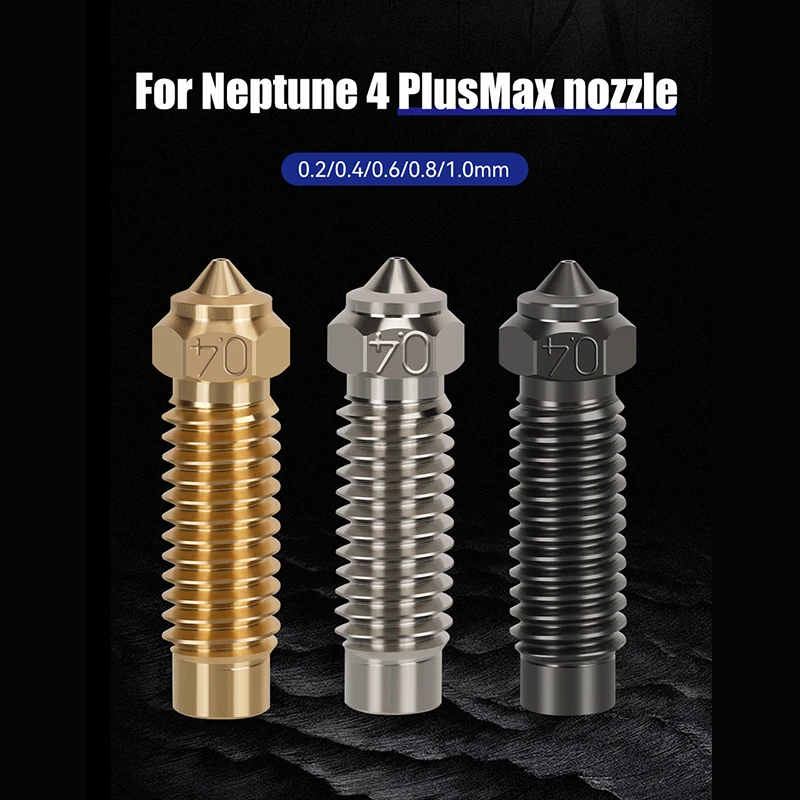 Voor Elegoo Neptune 4 Max/4 Plus Messing Verkoperd Gehard Stalen Mondstuk Verbeterde Mondstuk Hoge Snelheid Nozzles Hotend Kit
