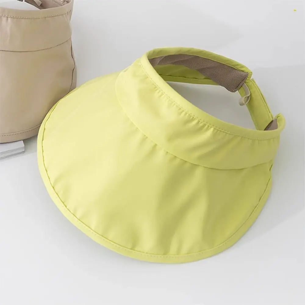 Creative UV Protection Large Brim Sun Hat Wide Brim Lightweight Empty Top Hat Quick Drying Breathable Foldable Sunhat Women