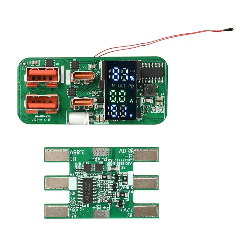 ABKN-DIY Charging Module PD45W 3S Bidirectional Fast Charging Power Bank Mainboard With Battery Protection LED Display