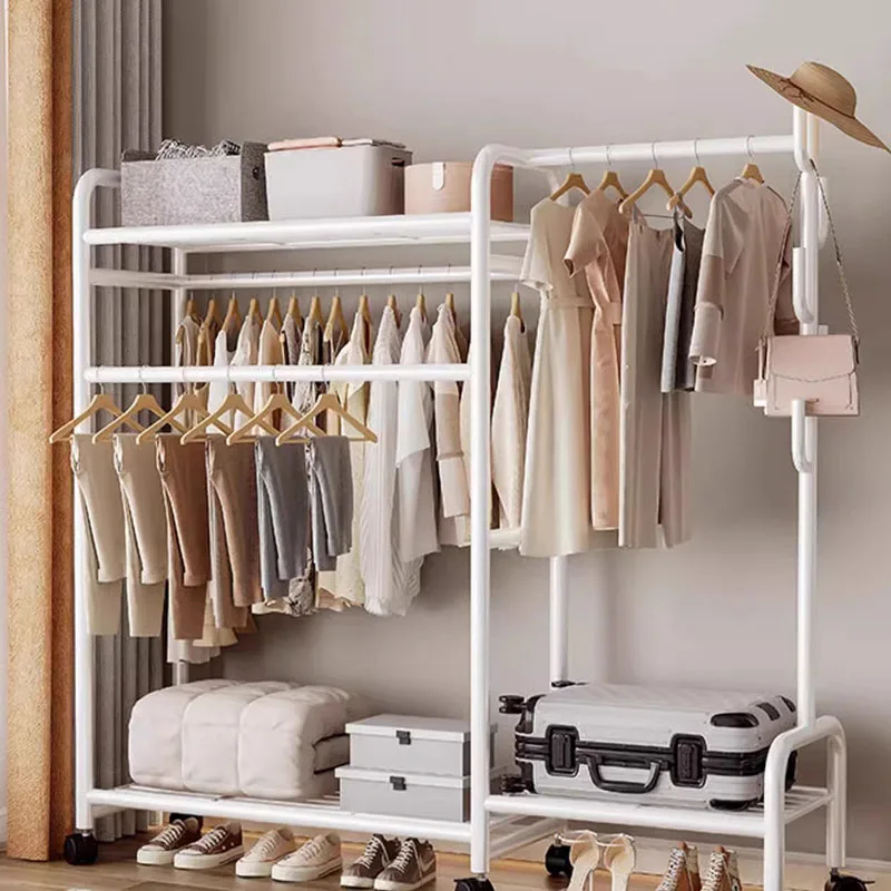 

Coat Rack Woman Bags Hanger Clothes Floor Standing Closet Room Racks Furniture Home Dress Wall Iron Perchero Organizer System