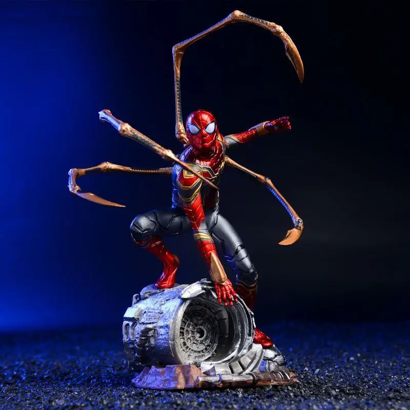 20cm Mk85 Spiders-mans Gk Luminous Statue Model Tide Play Around Desktop Ornaments Decorative Gifts Car decoration friends gift