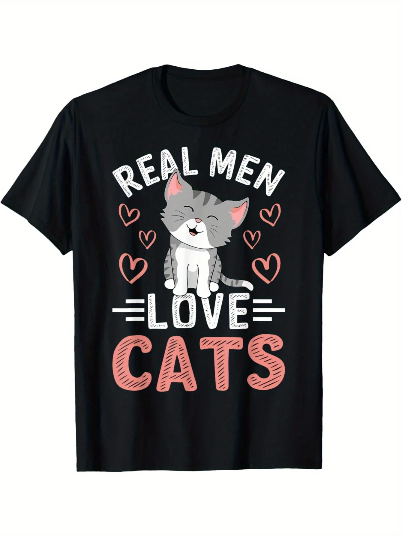 EWH Real Men Love Cats - Cat Lover Cats Quote Funny Cat Owner T-Shirt