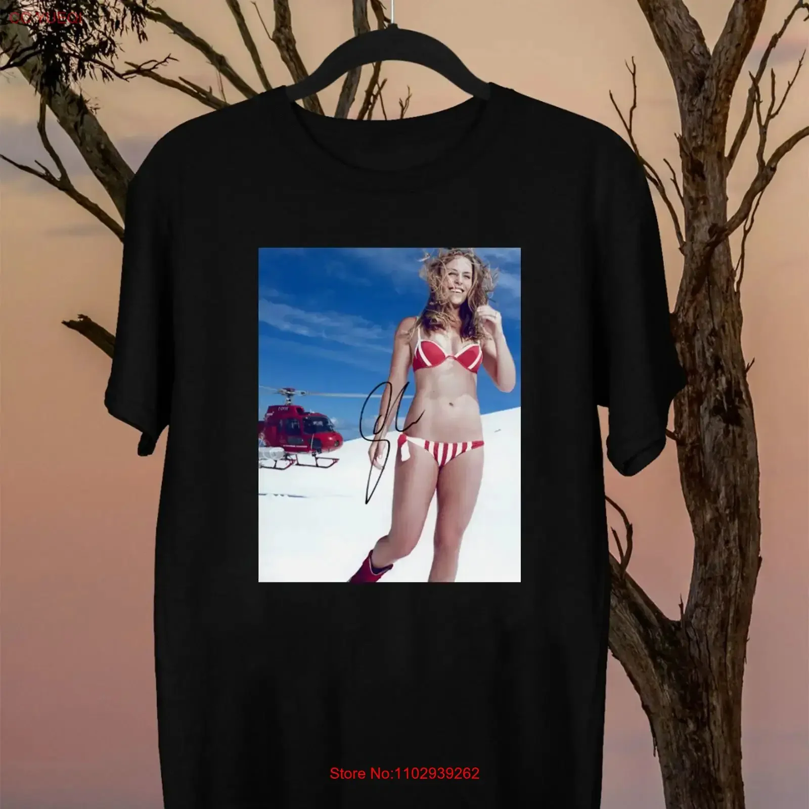 Nueva camiseta de Lindsey Vonn, color negro, talla S 5XL, algodón, estilo vintage, lavada, cómoda, elegante, transpirable, a la moda, ligeramente