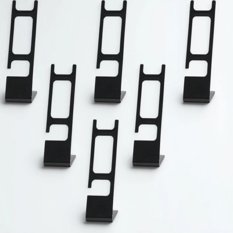 6 قطعة حامل ساعة بلاستيكي عتيق حامل بيع بالتجزئة رف مجوهرات أسود لمعارض المتجر والمعارضين