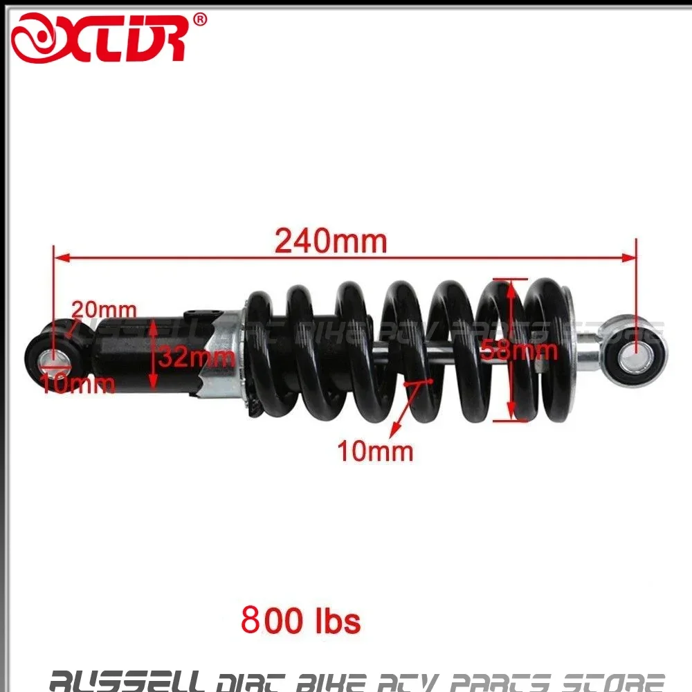 Shock Hydraulic Absorber Suspension 800lbs For Thumpster Cross ATV Taotao Sachs Madass 50 125cc 150cc Dirt Pit Bike Accessories