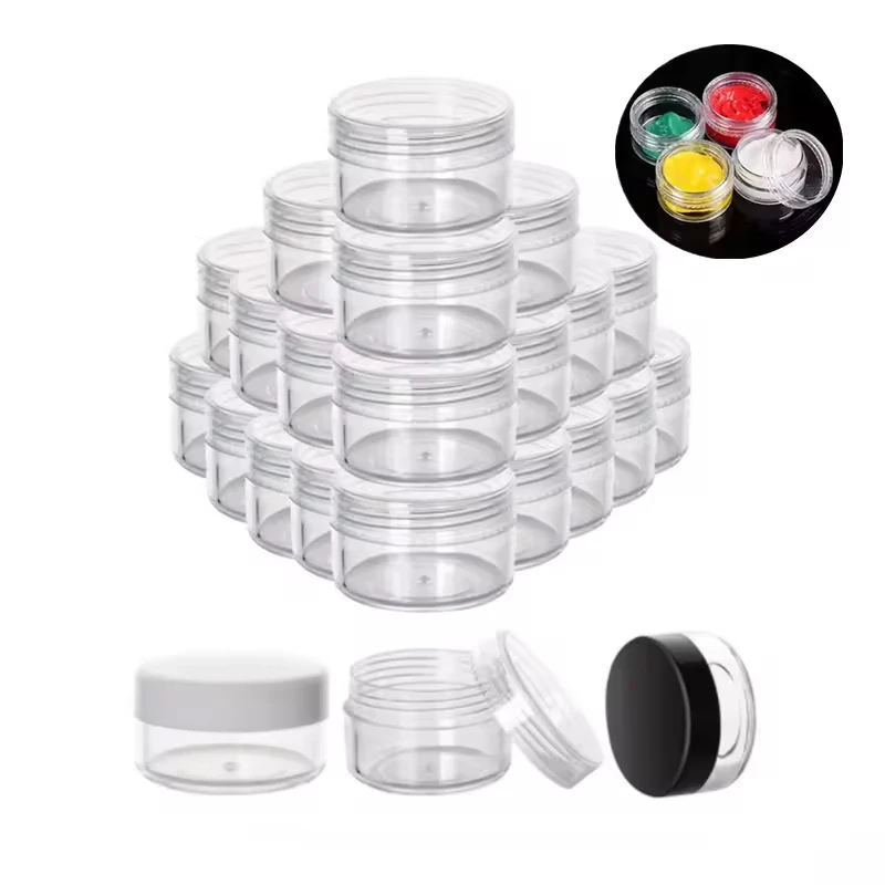 

Clear Travel Plastic Eyeshadow Cream Makeup Container Jar Diamond Painting Accessories Storage Portable Cosmetic Empty Jars