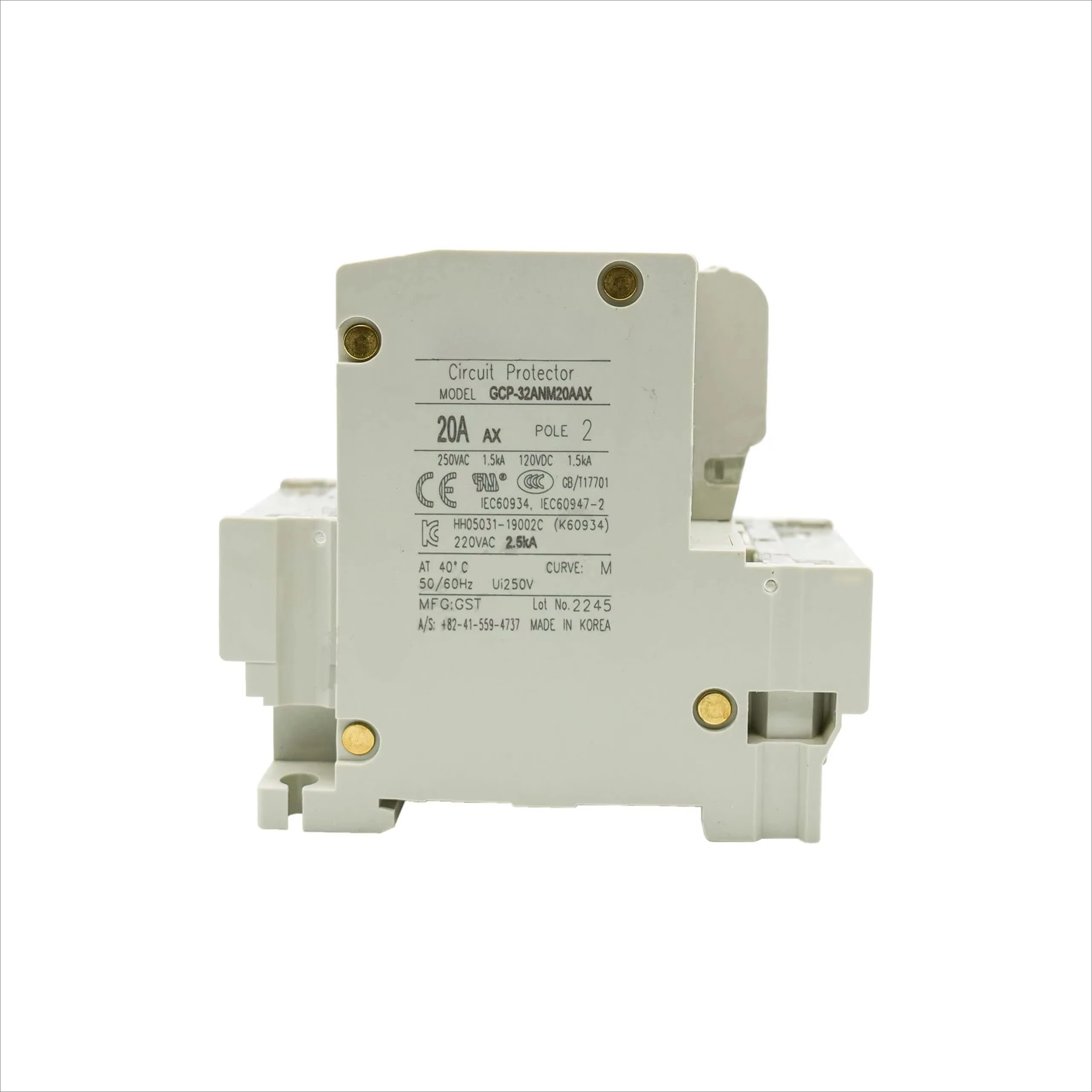 

2026 Original China Circuit Protector MODEL GCP-32ANM5AAX AC/DC 2Pole 220VAC 2A DC24V Low Power