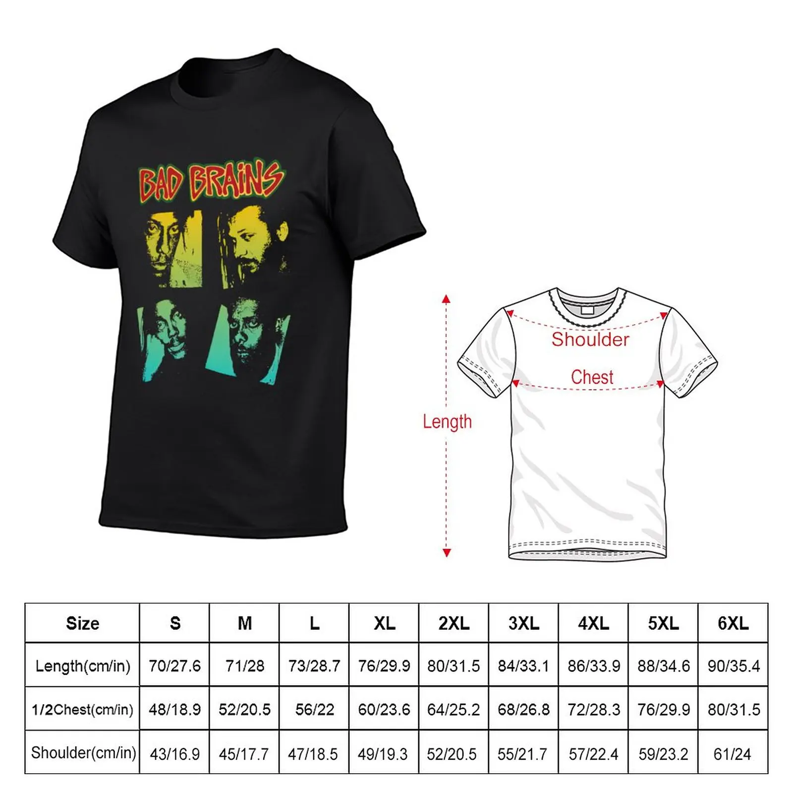 New Bad Brains T-Shirt boys animal print shirt oversized t shirts men clothes