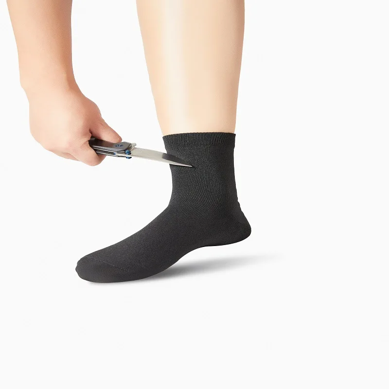 Anti-cut Socks Breathable and Sweat-absorbing Four-season Anti-scratch Medium Tube Antibacterial Men's Wear-resistant Socks