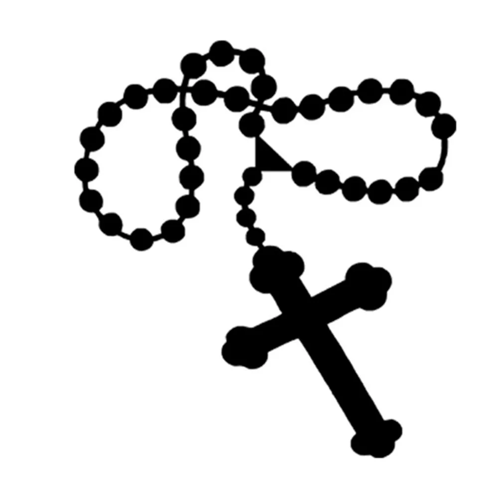 

Rosary Beads Faith Vinyl Car Sticker Waterproof UV Resistant - Religious Decal for Auto Window Bumper Universal Fit Family Prote