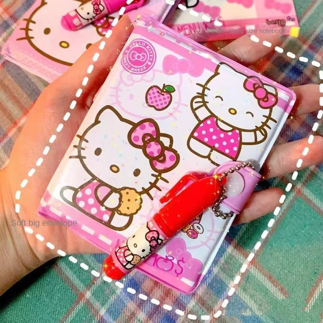 Hello Kitty Notepad Suit Memorandum Cute Cartoon Girl Portable Mini Diary Student Kawaii Cat Head Stationery School Supplies