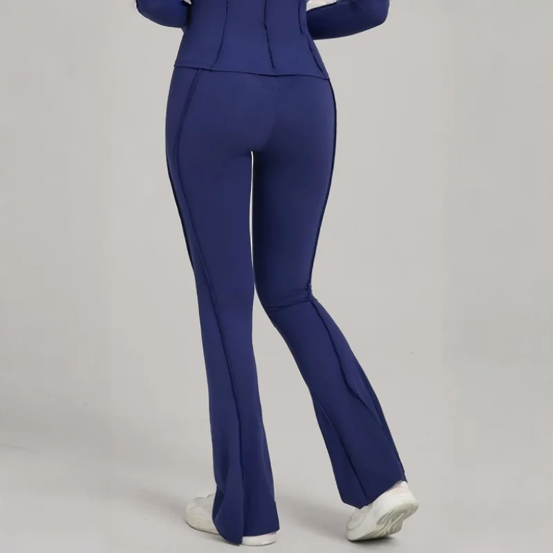 

Women's Slim Fit Wide Leg Yoga Clothes Tight Fitting and Hip Lifting Sports Bell Bottoms Dance High Waisted Casual Fitness Pants