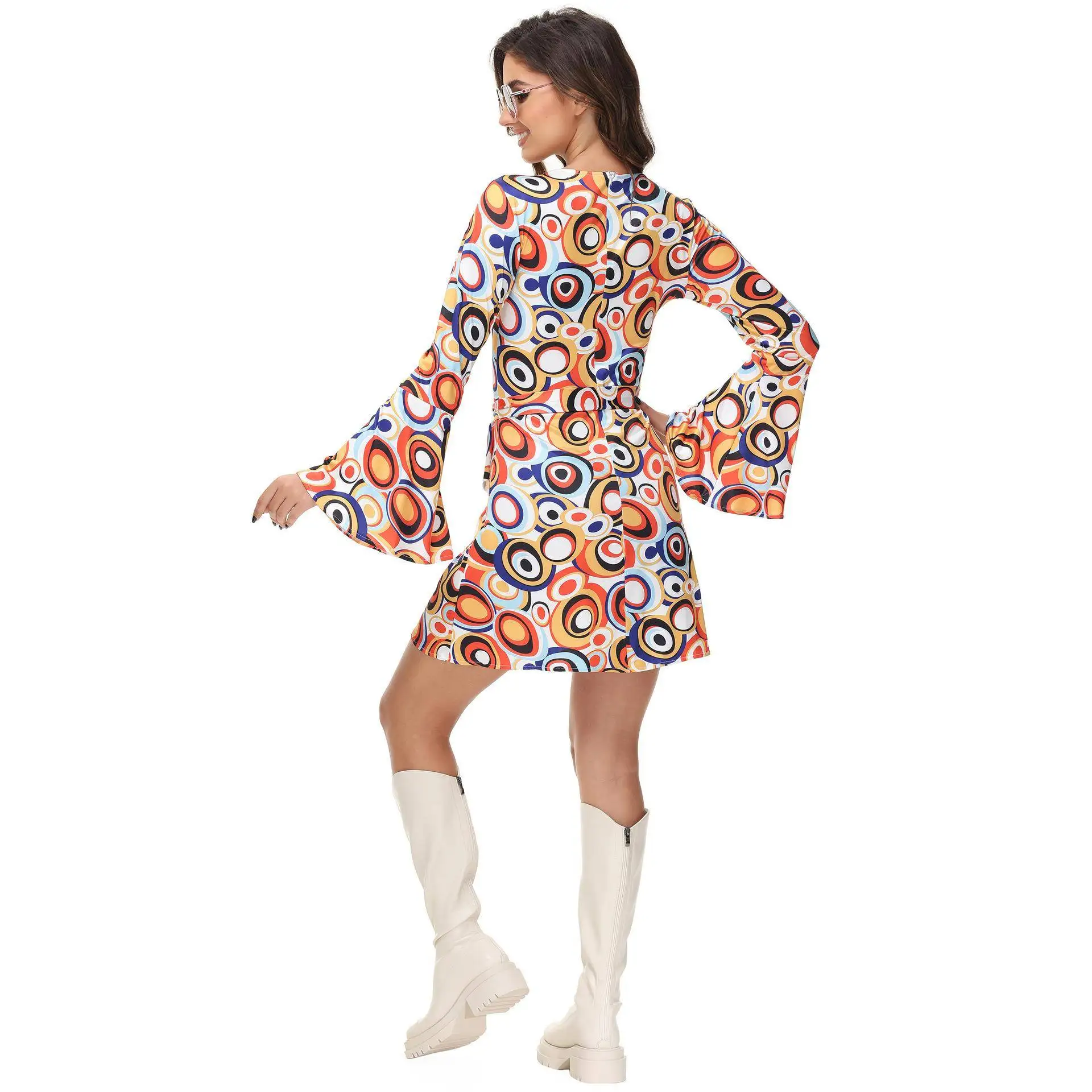 Disco Performance Cosplay Clothes Men's Women's loween Vintage Nostaic 70 80s Sle Stage Performance Outfits