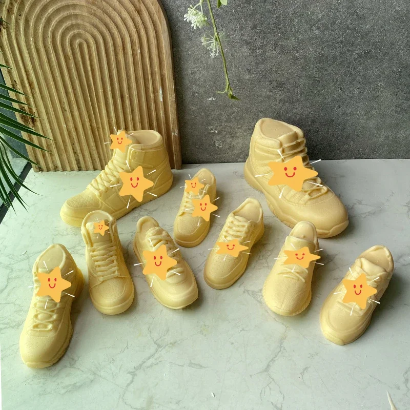 Creative 3D Three-Dimensional Shoes Silicone Mold DIY Handmade Model Famous Brand Shoes Aromatherapy Candle Plaster Mold