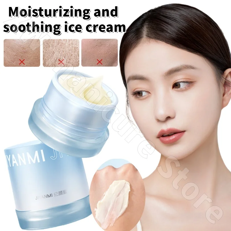 Ji Yanmi Paste Cream Moisturizing Soothing Hiding Improving Dryness Hidden Pores Pre-Makeup Cream No Sticking Powder 30g